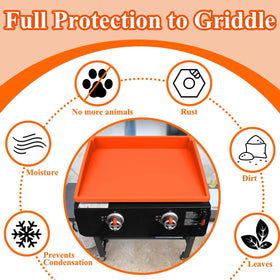 BANGIE griddle mat doubles as a prep surface beside the grill.