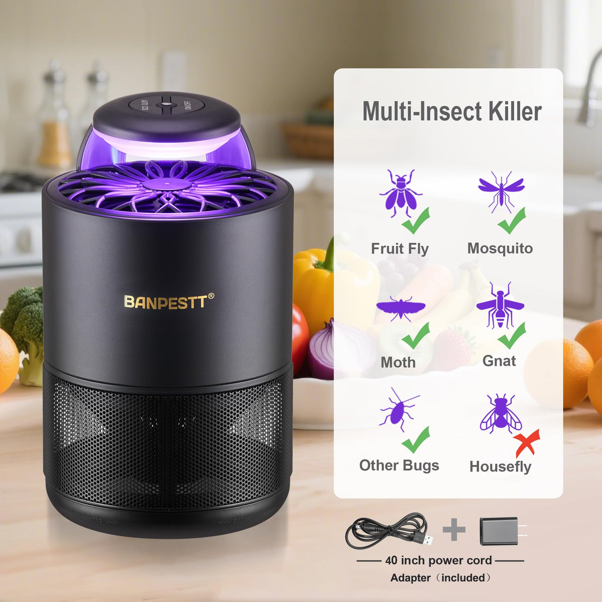 BANPESTT dusk-to-dawn sensor optimizes energy use while protecting indoor spaces.