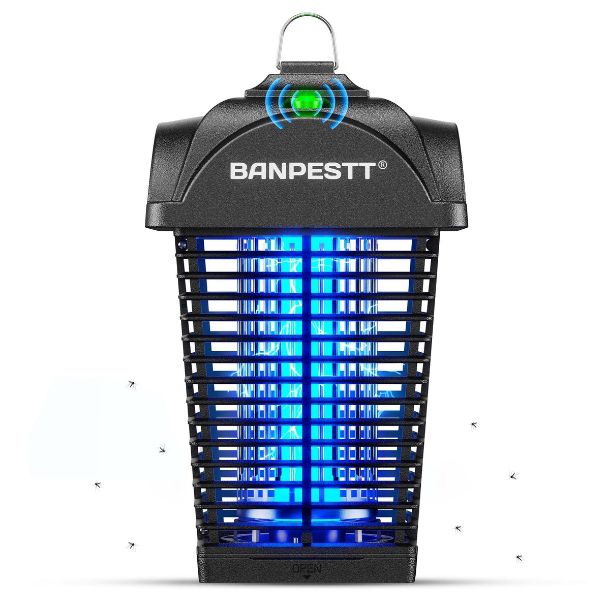 BANPESTT bug zapper with 4000V grid for fast outdoor insect elimination.