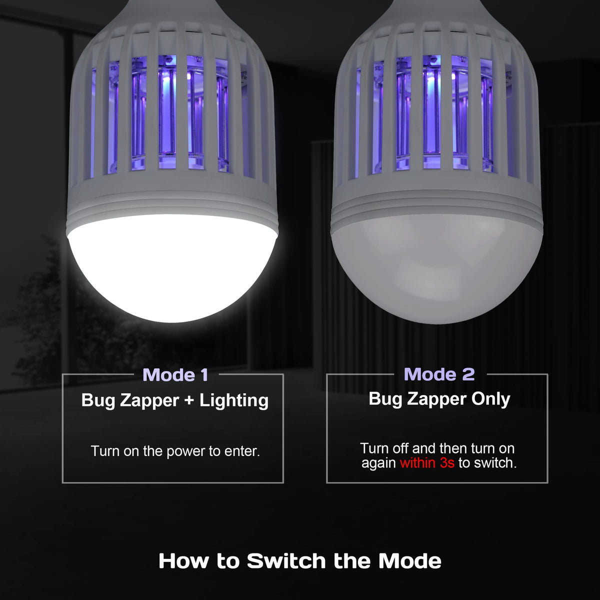 BANPESTT LED bulb lasts up to 30,000 hours.