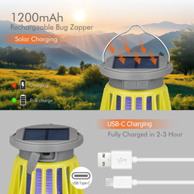 BANPESTT 2-in-1 zapper, rechargeable via USB-C for home use.