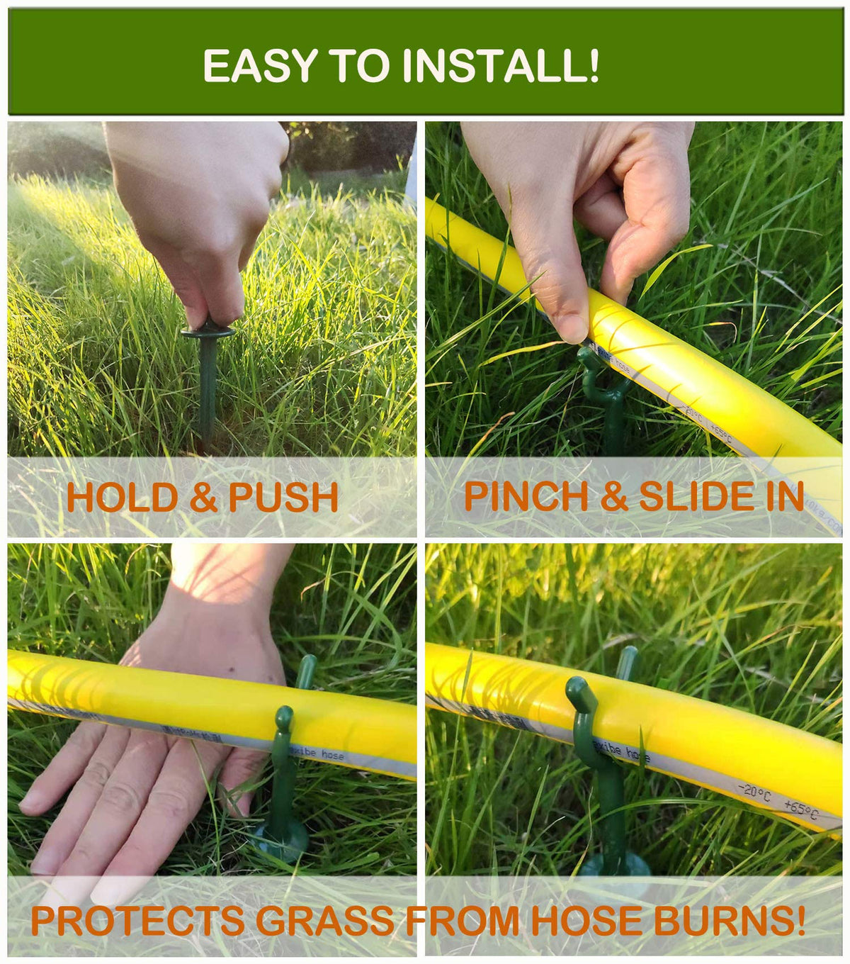 BAOLONG hose guide grip design closeup shows secure hose hold.
