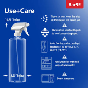 Bar5F ergonomic grip bottle provides comfortable use during long tasks