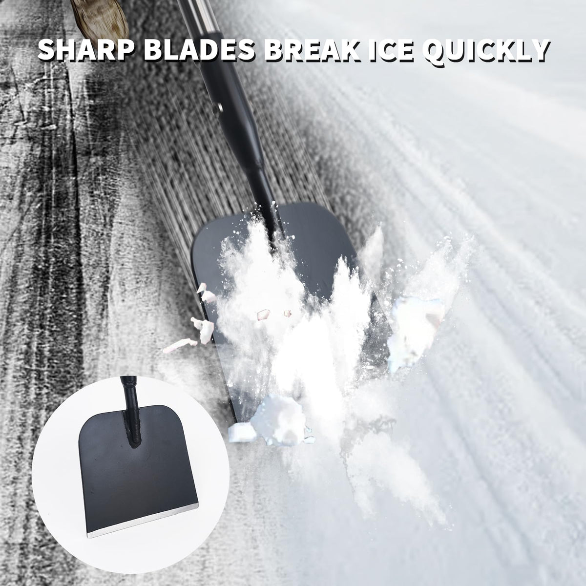 BARAYSTUS 7in-wide shovel blade boosts cleaning efficiency in tight spaces.