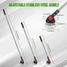 BARAYSTUS adjustable handle extended to 58.6 inches for comfortable standing use