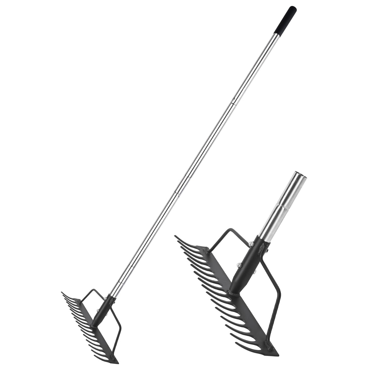 BARAYSTUS bow rake with 16-tooth head for soil loosening and debris removal.