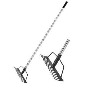 BARAYSTUS bow rake with 16-tooth head for soil loosening and debris removal.