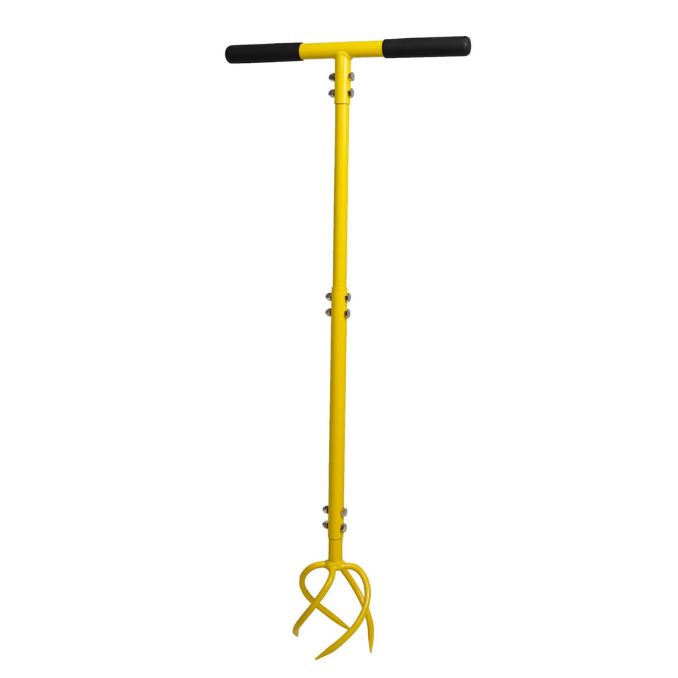 BARAYSTUS Garden Hand Tiller with extended tines digging deeper into soil