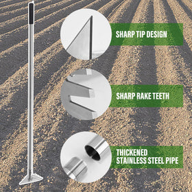 BARAYSTUS garden hoe enables digging and transplanting with ease
