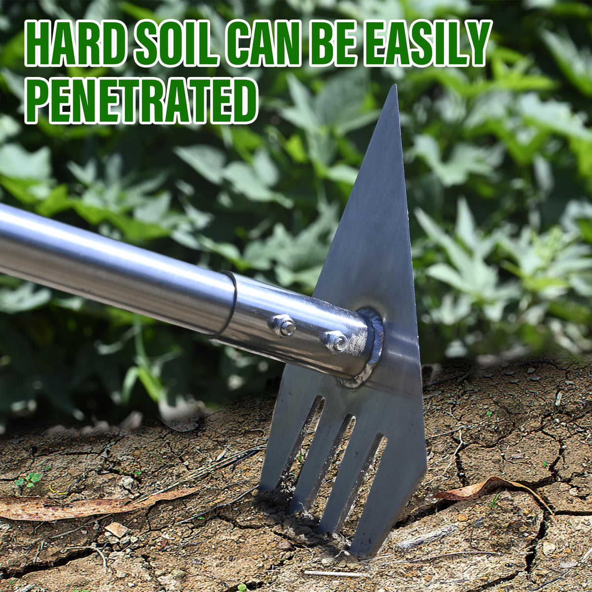 BARAYSTUS garden hoe stainless steel blade offers heavy-duty performance