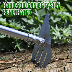 BARAYSTUS garden hoe stainless steel blade offers heavy-duty performance