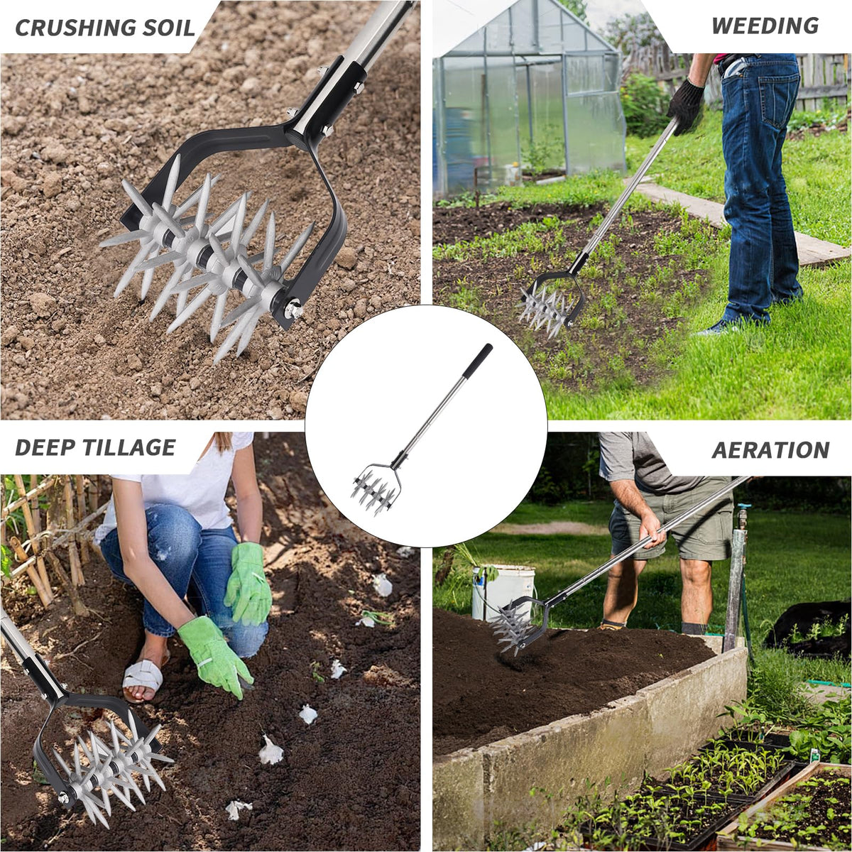 BARAYSTUS mid-wheel design simplifies row tilling and control