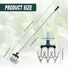 BARAYSTUS Rotary Cultivator aluminum tines for durable soil work