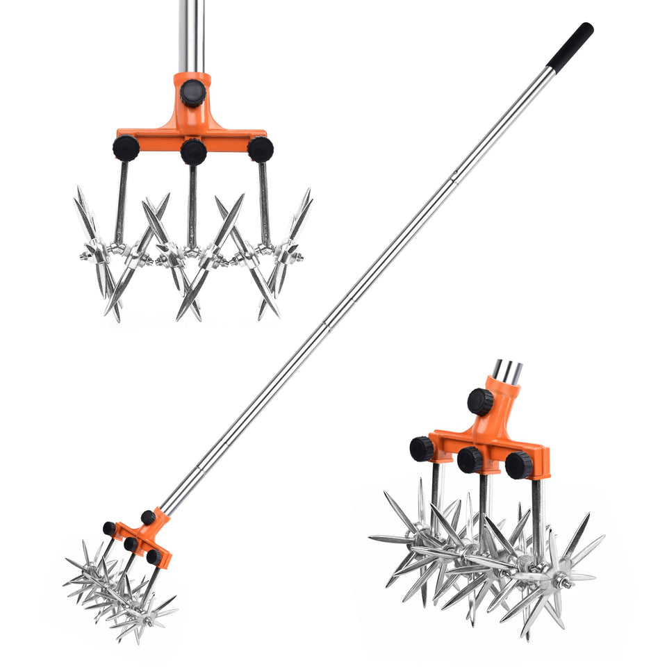 BARAYSTUS rotary cultivator handle assembly enables quick setup and flexible working length.