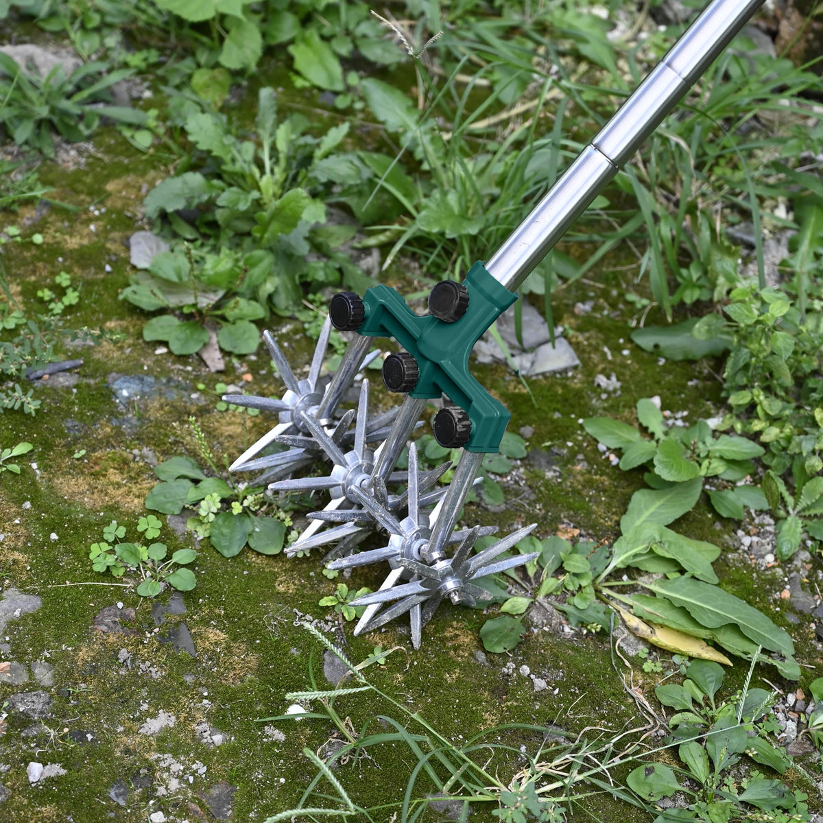 BARAYSTUS Rotary Cultivator stainless steel poles for longevity