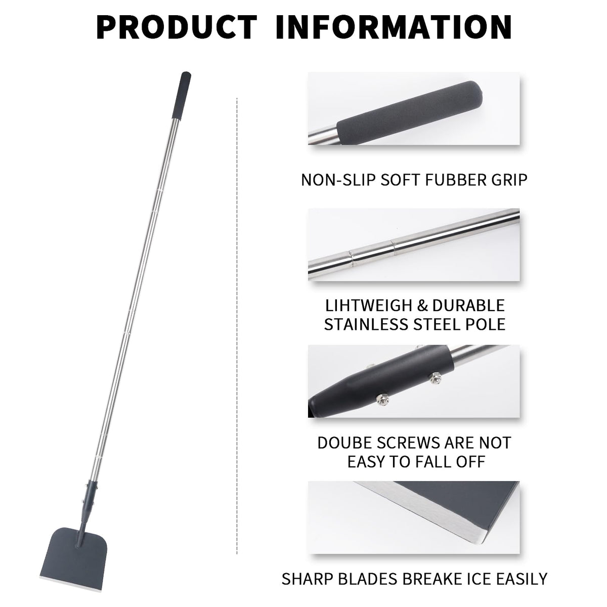 BARAYSTUS snow-shovel is lightweight at 2.6 lb for easy carry.