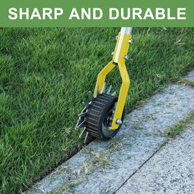 BARAYSTUS stainless steel handle with cushion grip provides comfortable control during edging