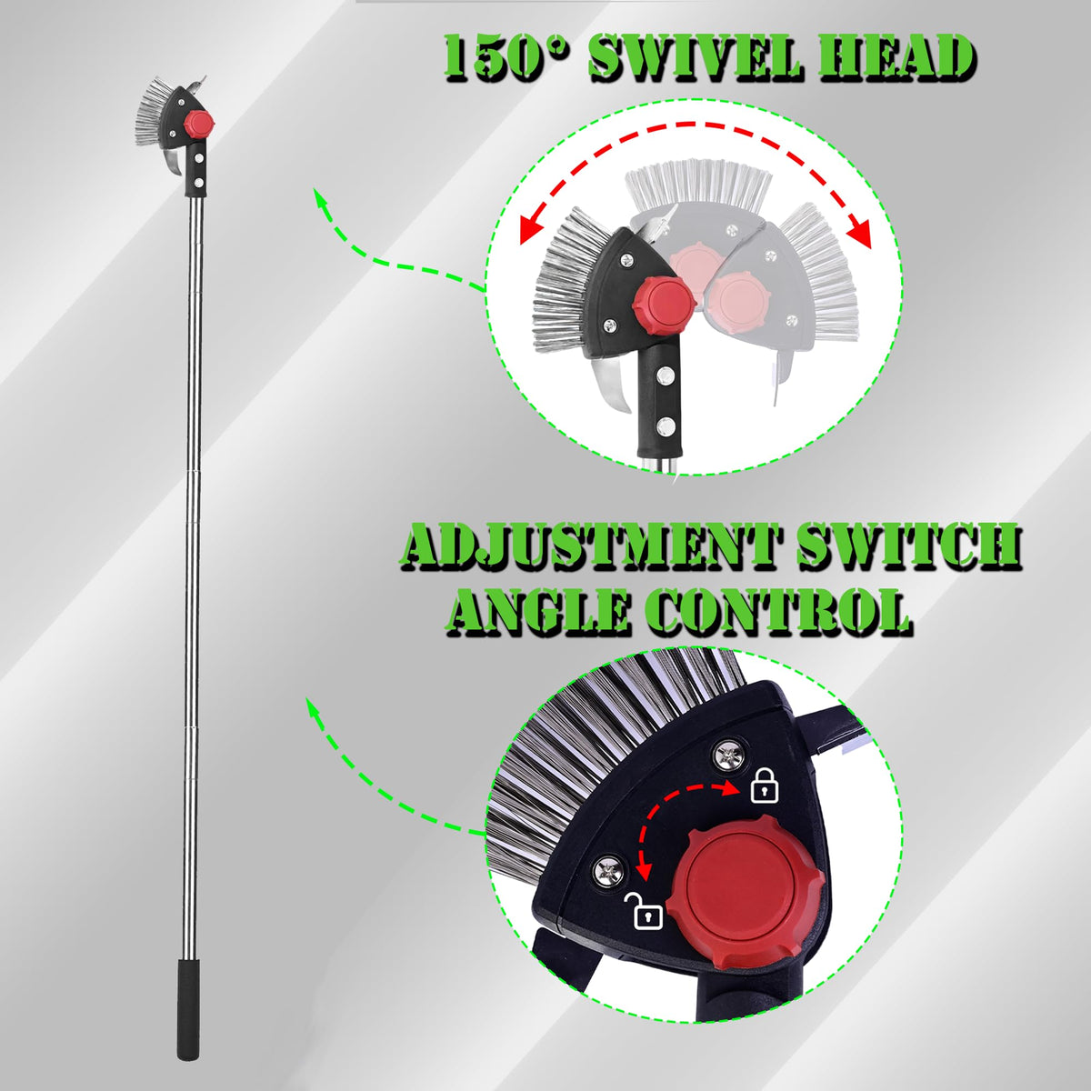 BARAYSTUS weed brush removes moss and dirt with rust-resistant stainless steel
