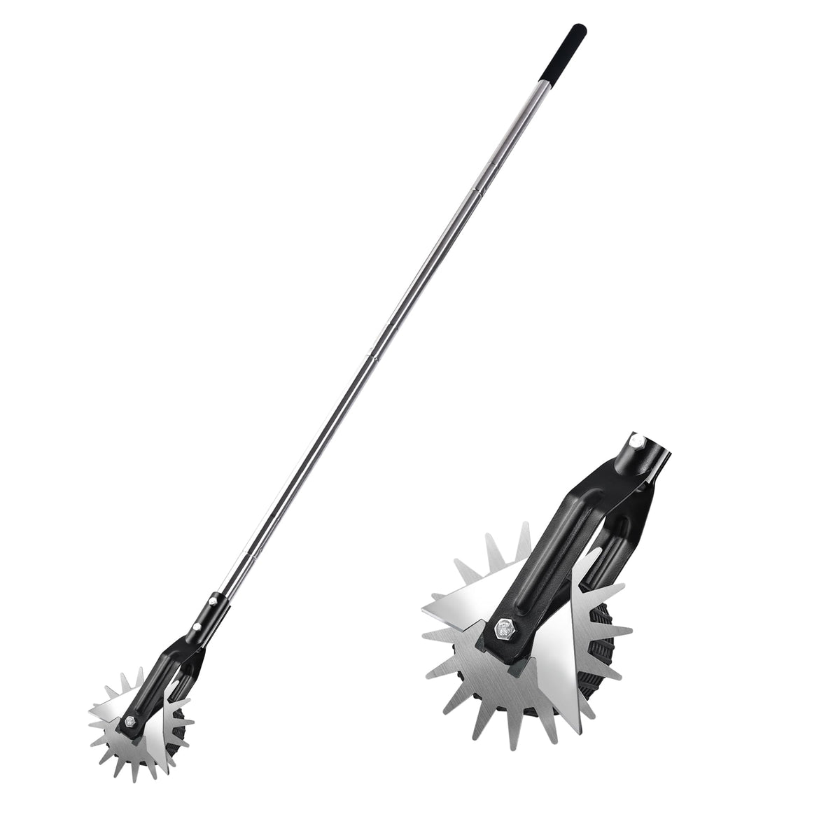BARAYSTUS Wheel Rotary Edger gliding along a sidewalk edge for crisp lines