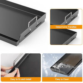 Barbqtime camping-tailgating griddle expands outdoor cooking during trips.