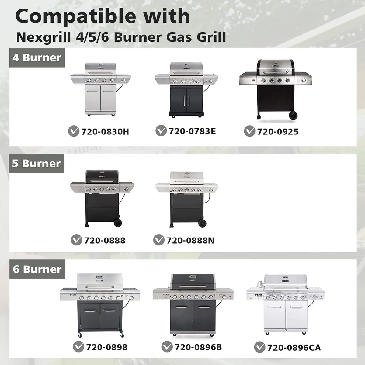 Barbqtime Nexgrill compatibility spans multiple models