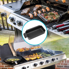 Barbqtime easy-clean grease pan reduces post-grill cleanup time