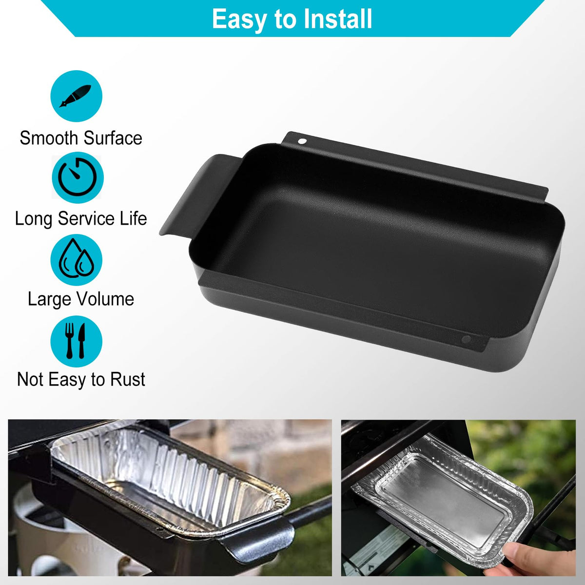 Barbqtime easy install design slides into place on compatible grills