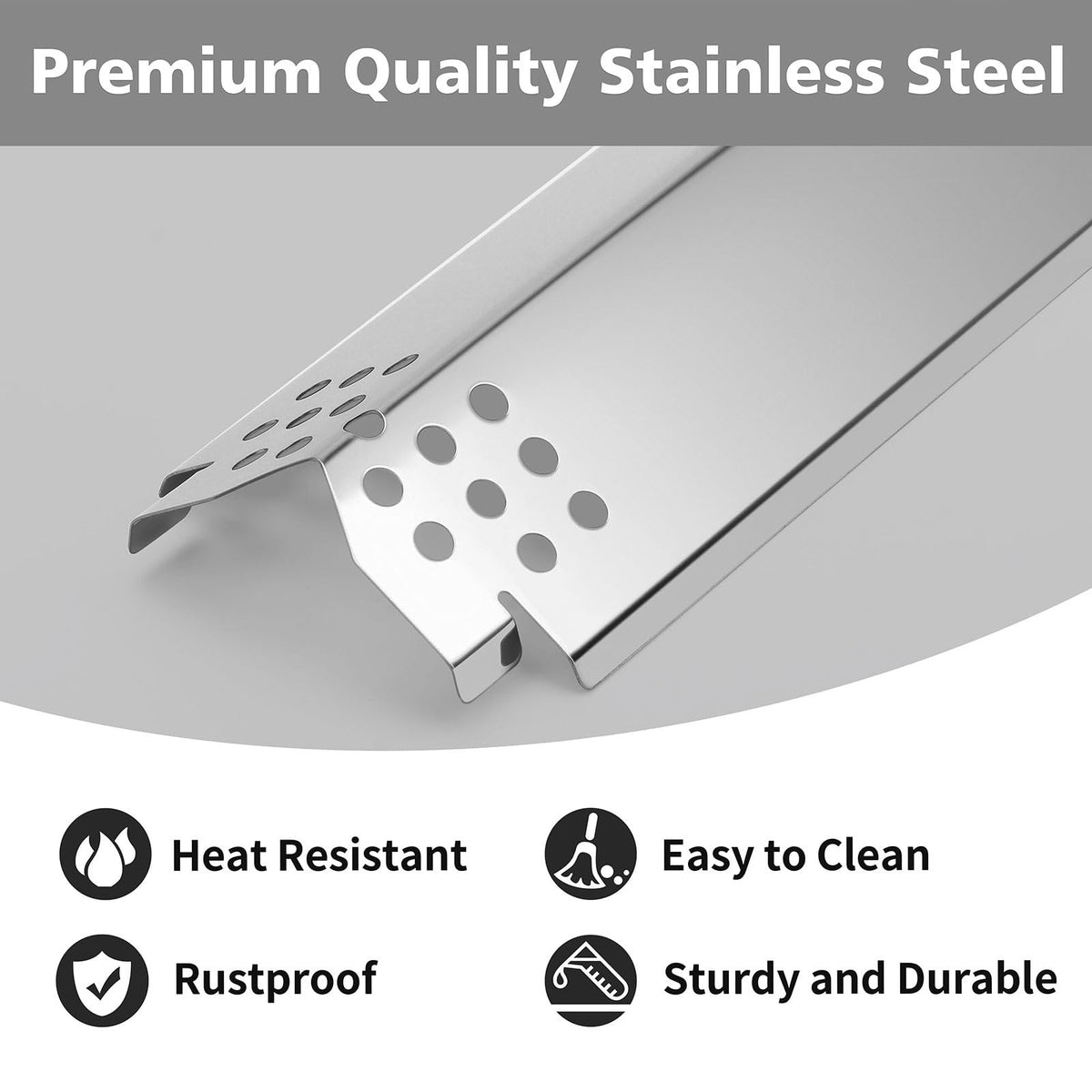 Barbqtime Nexgrill burner cover stainless protects burners and reduces flare-ups.