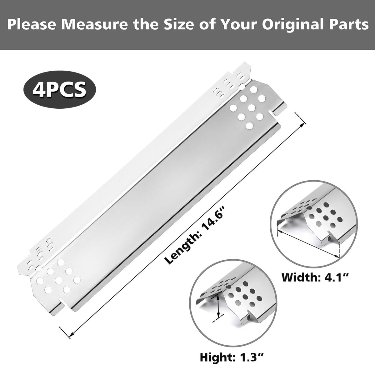 Barbqtime Nexgrill heat plate pack 4 highlights easy replacement and cost savings.