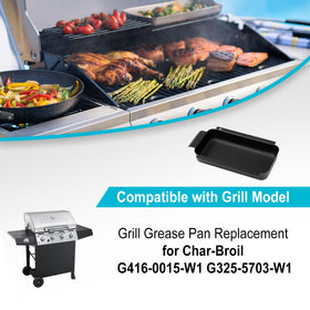 Barbqtime non-stick coating on the grease pan for easy release