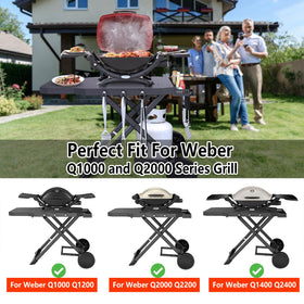 Barbqtime cart folded compact for easy car trunk storage