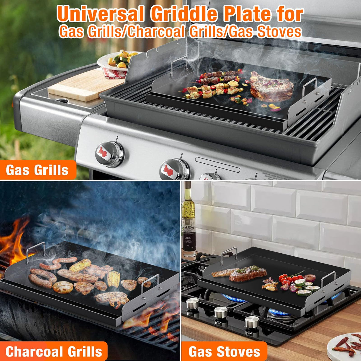 Barbqtime ventilated side panels promote airflow for even browning.