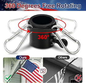 Barcetine anti-wrap 360-degree rotation prevents tangling during windy days.