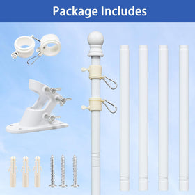 Barcetine flag pole 45-degree mount creates angled display options.