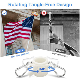 Barcetine flag pole length adjustable from 1.3ft to 6ft for flexible setups.