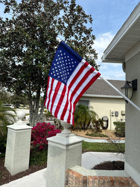 Barcetine flag pole suited for residential flag displays on any property.