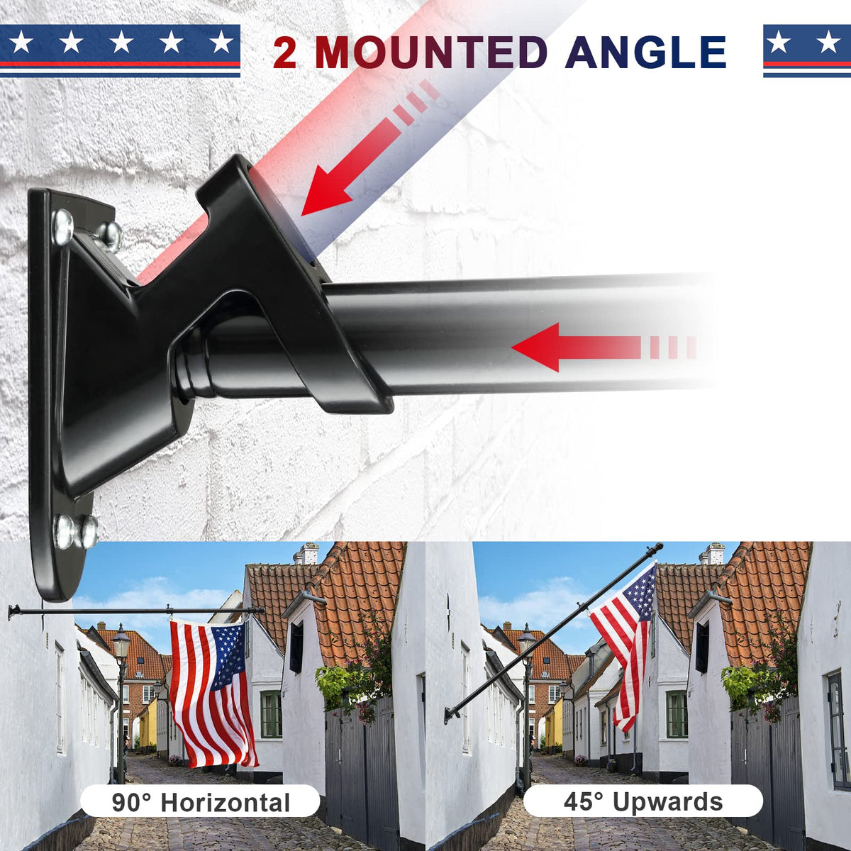 Barcetine outdoor flag kit includes everything for quick, ready-to-display setup.