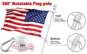 Barcetine outdoor flag pole ideal for porch and yard displays.