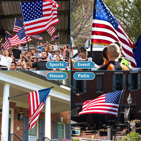 Barcetine flag pole kit for outdoor porch or garage.