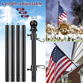 Barcetine residential flag pole ideal for porch or yard decoration
