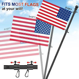 Barcetine stainless steel 1-inch flag pole resists rust in all weather.