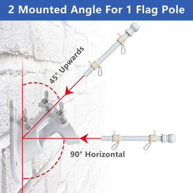 Barcetine tangle-free ring clips keep flags unfurled smoothly.