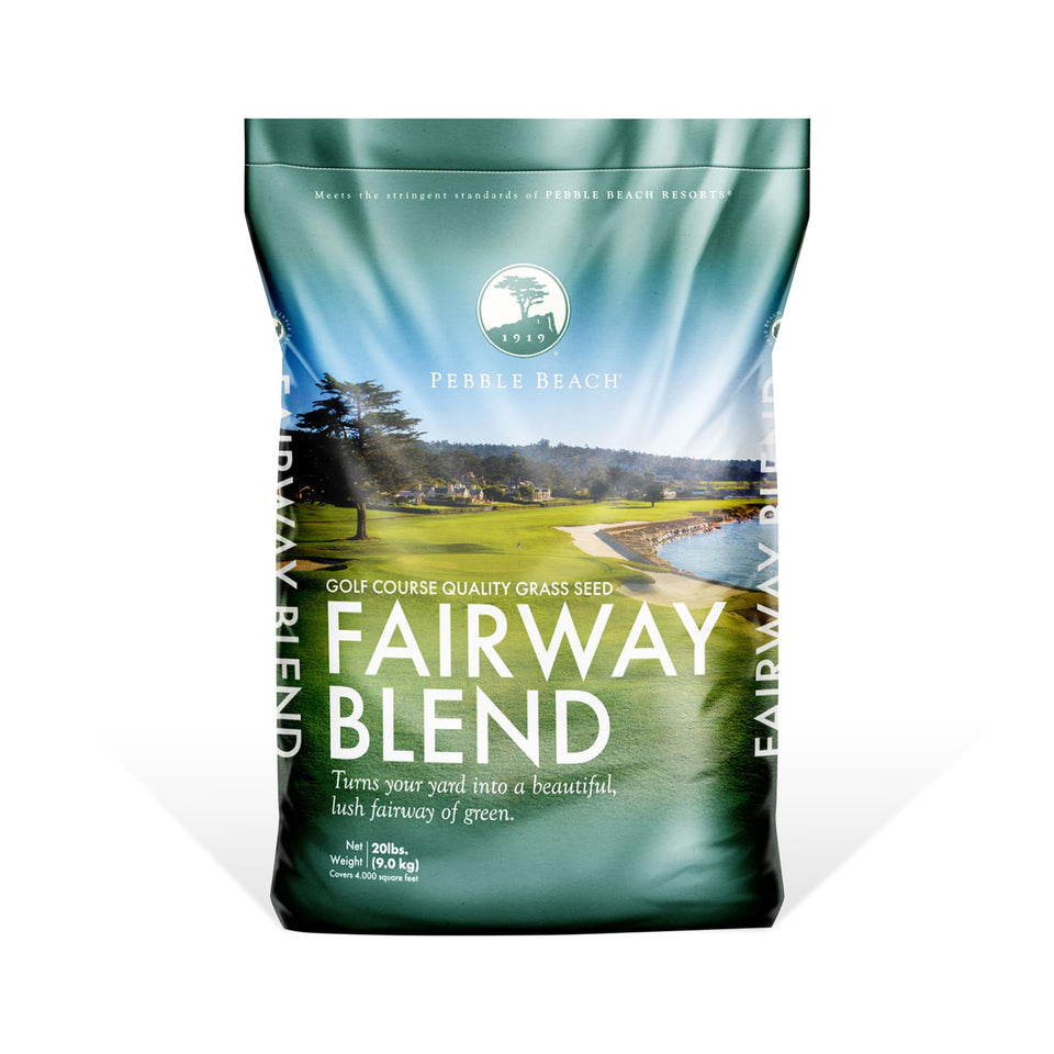 Barenbrug Pebble Beach 20-lb bag ready for lawn repair and overseeding projects.