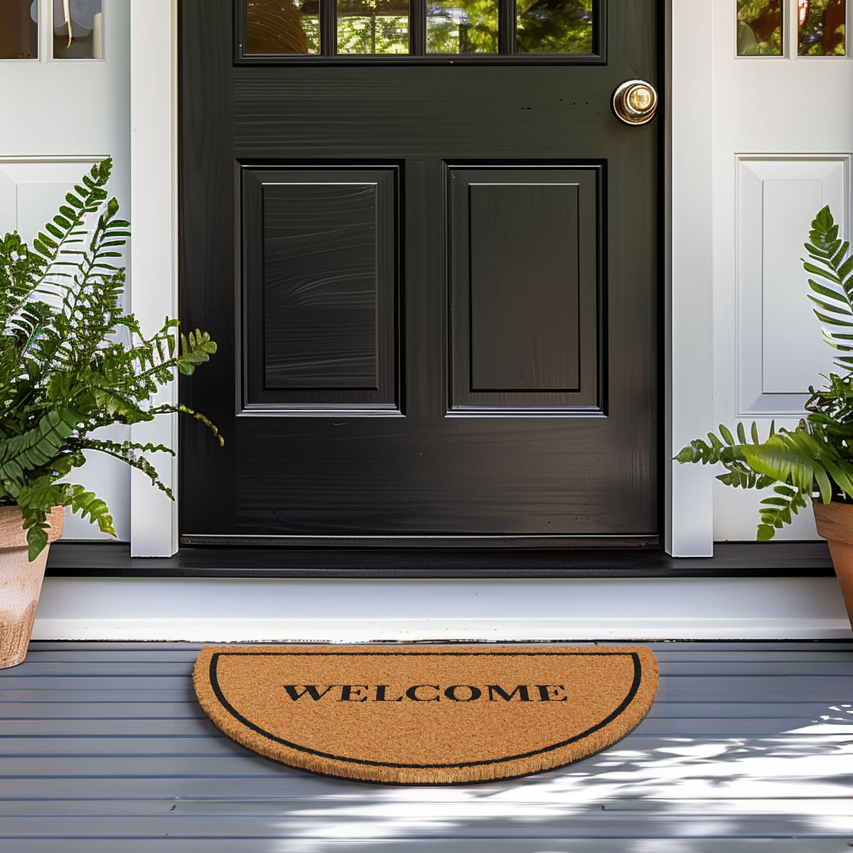 Barnyard Designs 30x17 inch doormat with non-slip backing for stable indoor use
