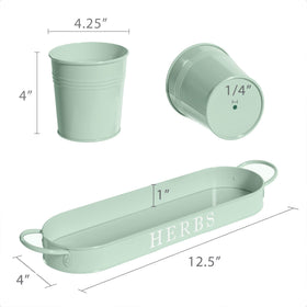 Barnyard Designs close-up of soft mint color and durable metal texture.