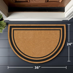 Barnyard Designs coco doormat with coarse bristles scrapes mud.