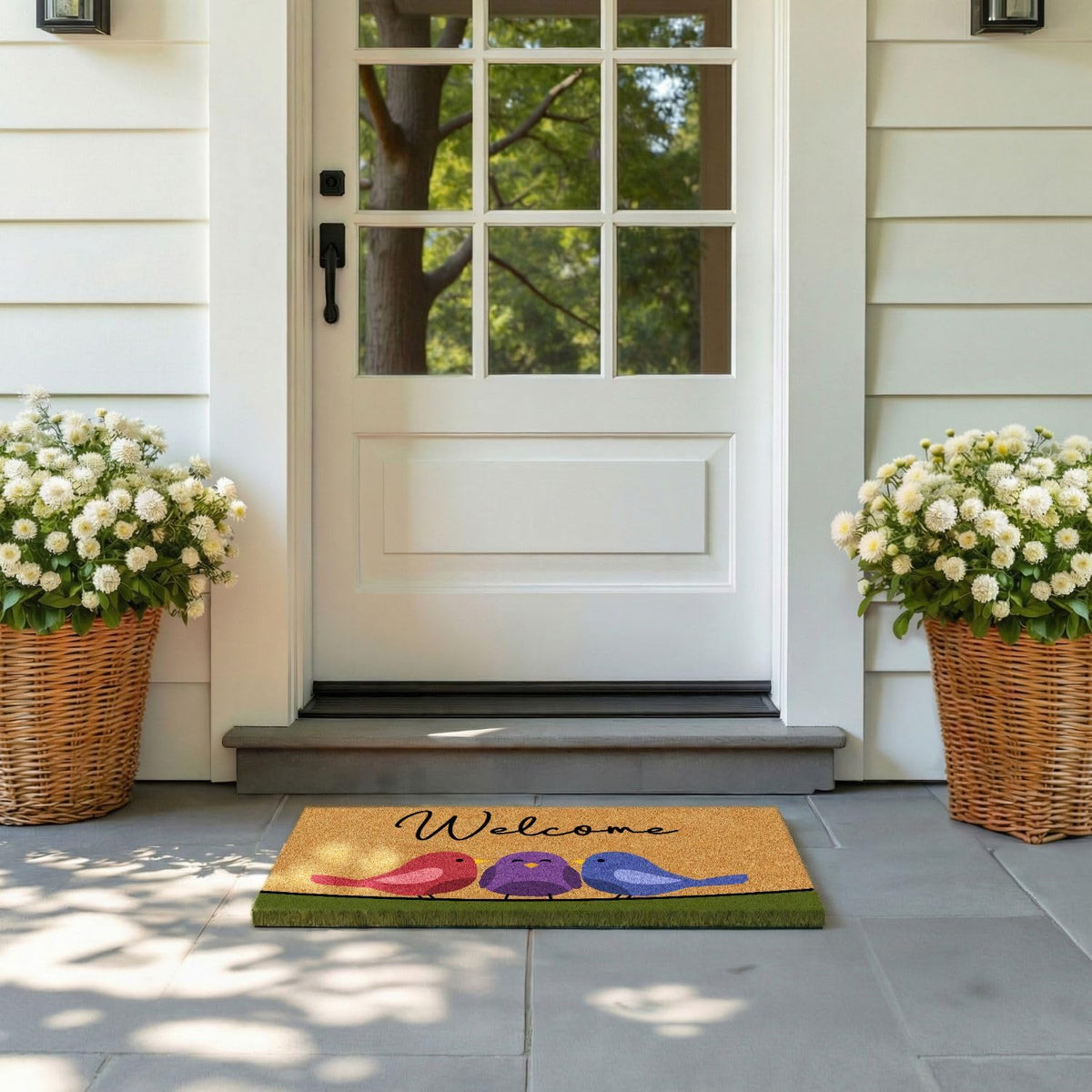 Barnyard Designs Coir Texture close-up highlights durable natural fibers.