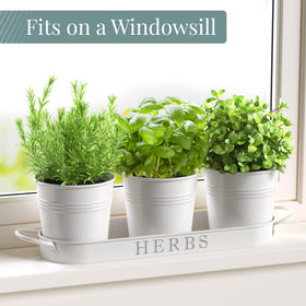 Barnyard Designs planter with drainage holes and tray keeps roots healthy and prevents mess