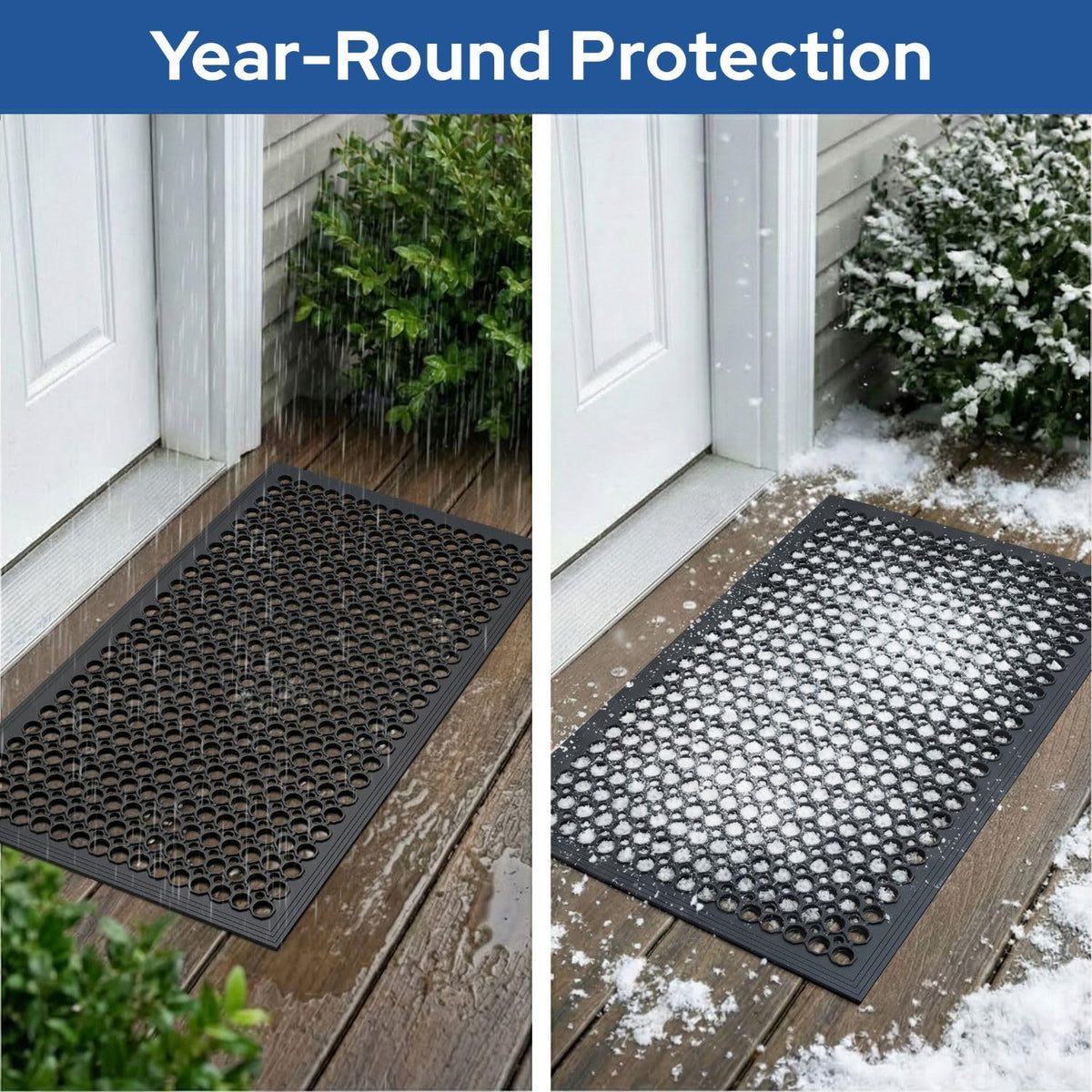 Barnyard Designs mat is easy to hose down and quick to dry.