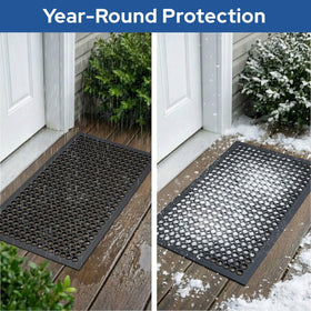 Barnyard Designs mat is easy to hose down and quick to dry.